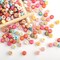 1000pcs Acrylic Small Letter Beads Round Letter Beads Colorful Acrylic with Gold Letter Alphabet for Jewelry Making Alphabet Beads
